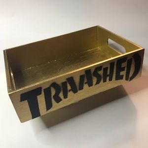 ⚡️TRAASHED Thrasher skateboarding inspired graffiti Rocker Box Tray Midnite 5x7